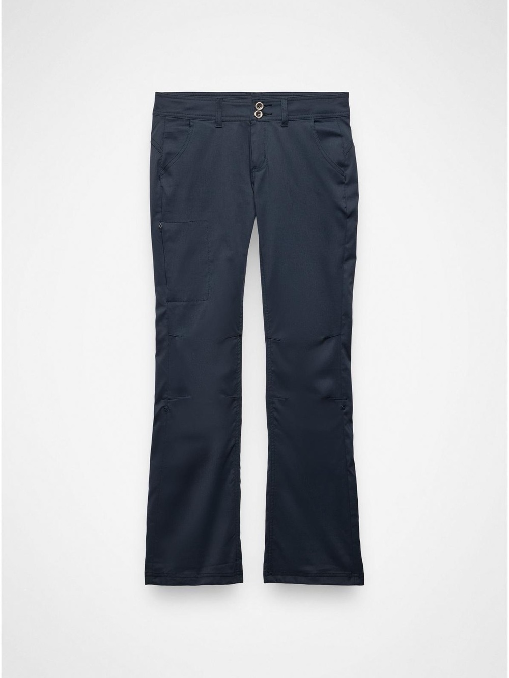 PrAna Halle II Pants Women's Size 14 Gray Flared Stretch Nylon Hiker Zip Pockets